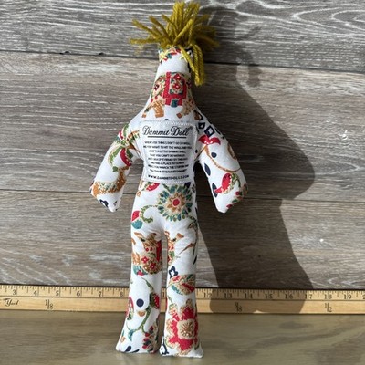 Dammit Doll Classic Stress Relief Therapy Abstract Floral Voodoo Doll 12'' EUC