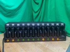 Vocollect A700 Series 12-Bay Battery Charger With AC Adapter and 11 batteries.