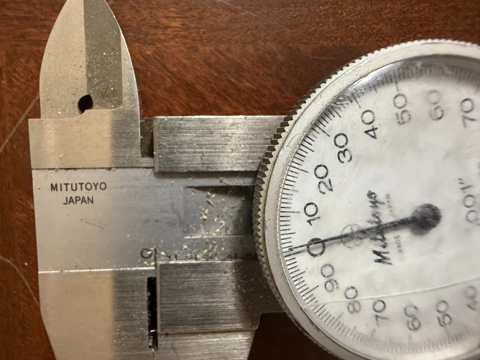 Vintage Mitutoyo Dial Caliper Made in Japan 505-626 Stainless Hardened  Case - Image 3 of 4