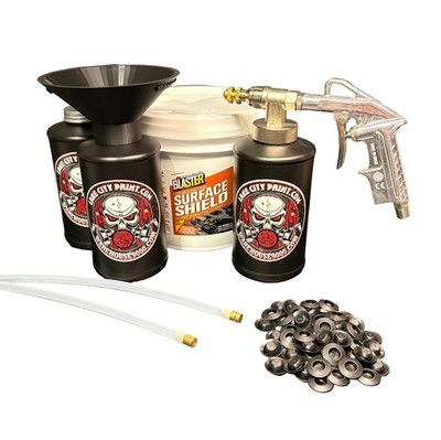 PB Blaster Surface Shield Amber Pro Undercoating Gun & Threaded Funnel - 2 Wands