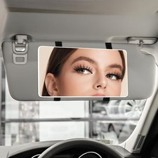Hbxdeco Car Sun Visor Vanity Mirror, Automotive 10.24 5.33 inches, White