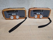 2x LL Bean Eton Microlink FR160 Emergency Preparedness Radio Solar USB Tested