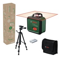 Bosch Linienlaser Pll 360-1 Set Mit 2 X 1,5 V Batterie LR6 (Aa) & Stativ Tt...