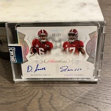 2021 Panini Flawless Dual Autograph DeVonta Smith Jaylen Waddle /25 Alabama