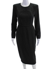 Sergio Hudson x Target Womens Long Sleeve Sheath Dress Black Size XS