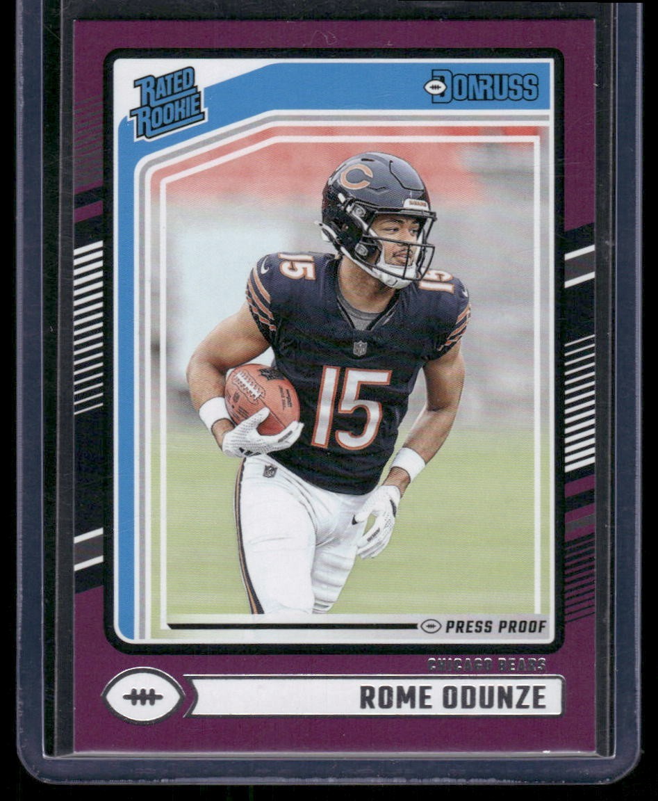 2024 Donruss #309 Rome Odunze Press Proof Purple