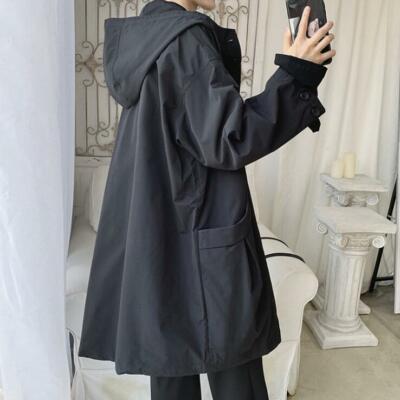 2021 New Spring Hooded Jacket Men's Loose Casual Windbreaker