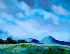 Original Oil Painting Vermont Landscape American Floral Wall Art 6x8 inches