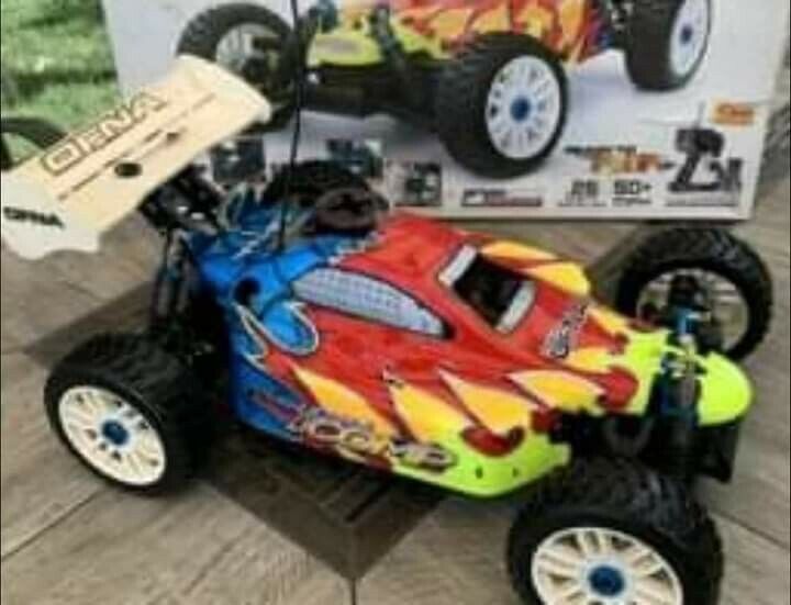 OFNA Ultra LX Comp 1/8 .26  Nitro Buggy 4x4 installed stronger front suspension 