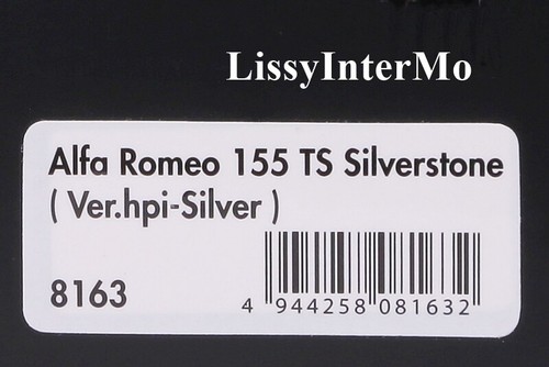 Alfa Romeo 155TS hpi-racing plata hpi-Racing 1:43 NUEVO/EMBALAJE ORIGINAL 8163 - Imagen 6 de 6