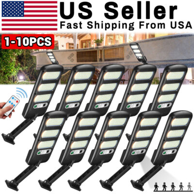 1-10PACK LED Solar Wall Light Commercial Dusk To Dawn Outdoor Road Street Lamp
