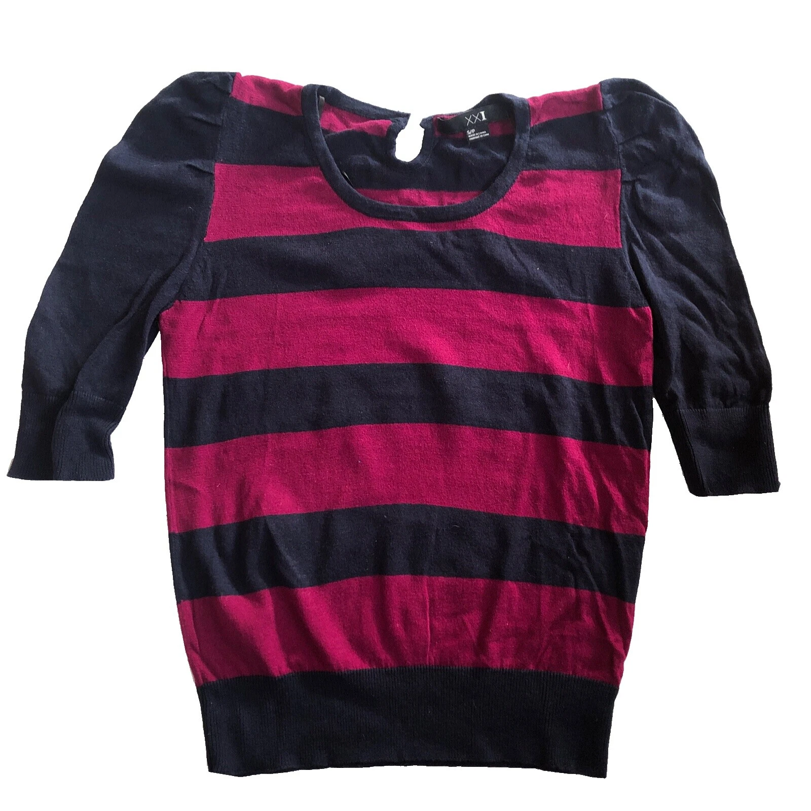 FOREVER 21 Women's Juniors Cotton Striped Sweaters for Women