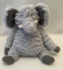 FIRST IMPRESSIONS NWOT Gray Elephant Plush Macy's 9" Soft Stuffed Toy Corduroy