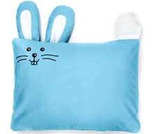 Kinder Fluff Toddler Pillow with Pillowcase Blue Bunny Design- 33x46cm