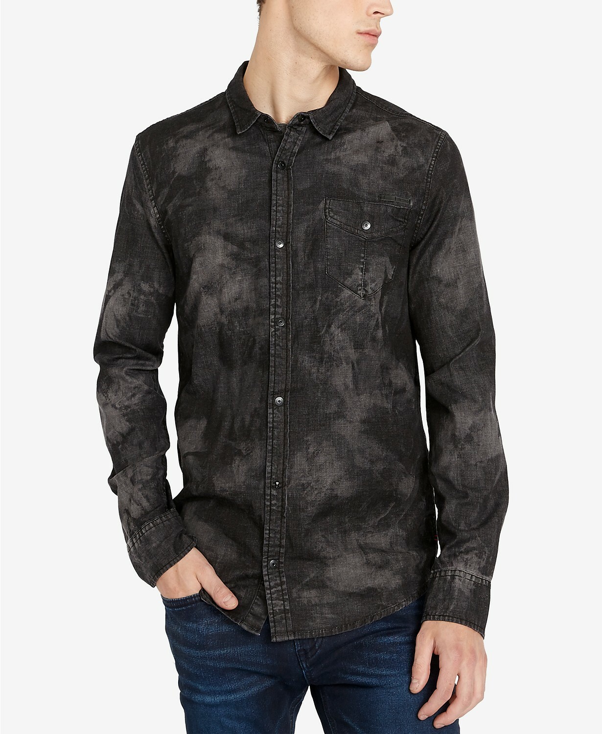 Мужская рубашка с карманами Buffalo David Bitton с принтом SACAMER-X, средняя цена 69 долларов США