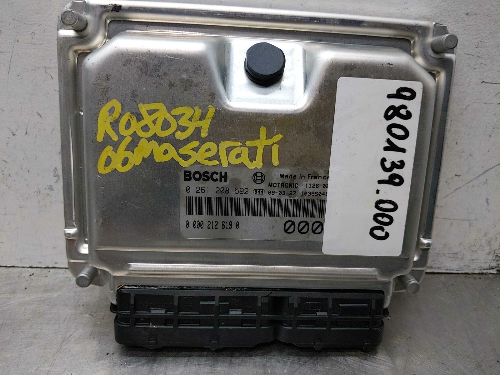 20006 MASERATI QUATTROPORTE SEDAN 4.2L AUTO AWD ENGINE CONTROL MODULE 0261208592