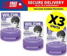 Mandom GATSBY Moving Rubber Hair Styling Wax WILD SHAKE 15g ( X 3 )