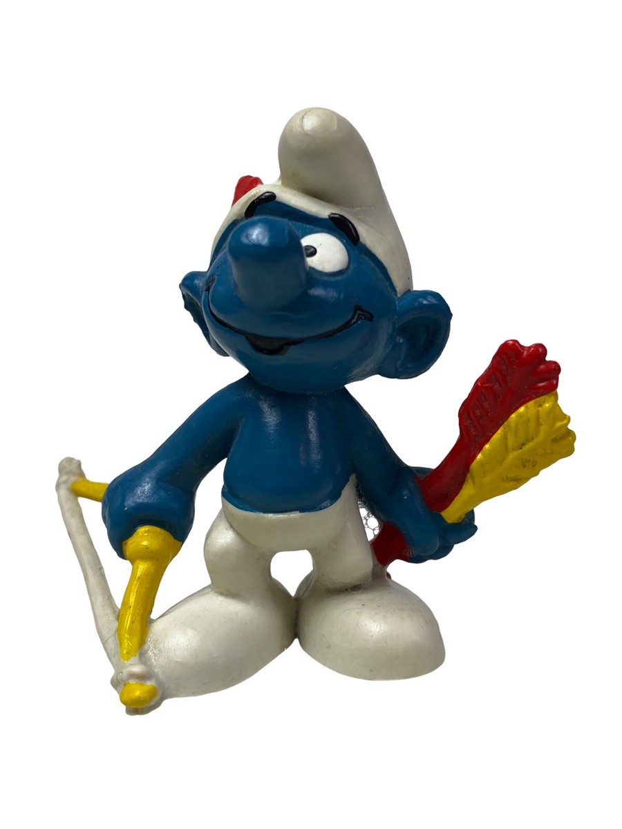 1978 Schleich Peyo Archer Smurf Feather In Cap Bow & Arrows | eBay