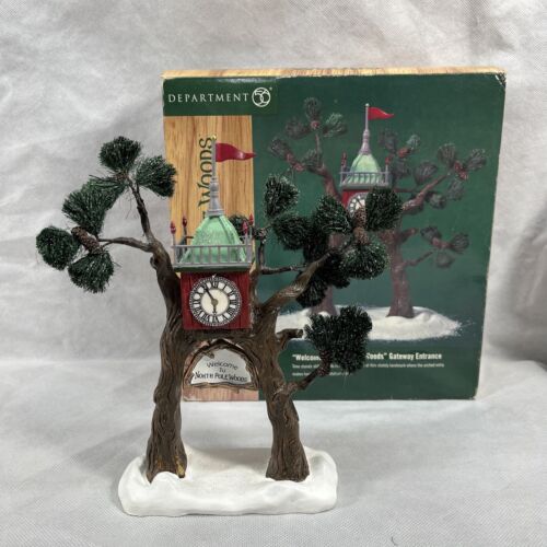 Department 56 Welcome to the North Pole Woods Gateway Arched Entrance With Box - Picture 1 of 7