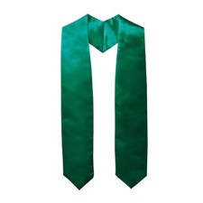 Unisex Adult Plain Graduation Stole Sash 60" long emerald