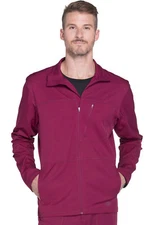 Wine Dickies Scrubs Dynamix Mens Zip Front Warm Up Jacket DK310 WIN