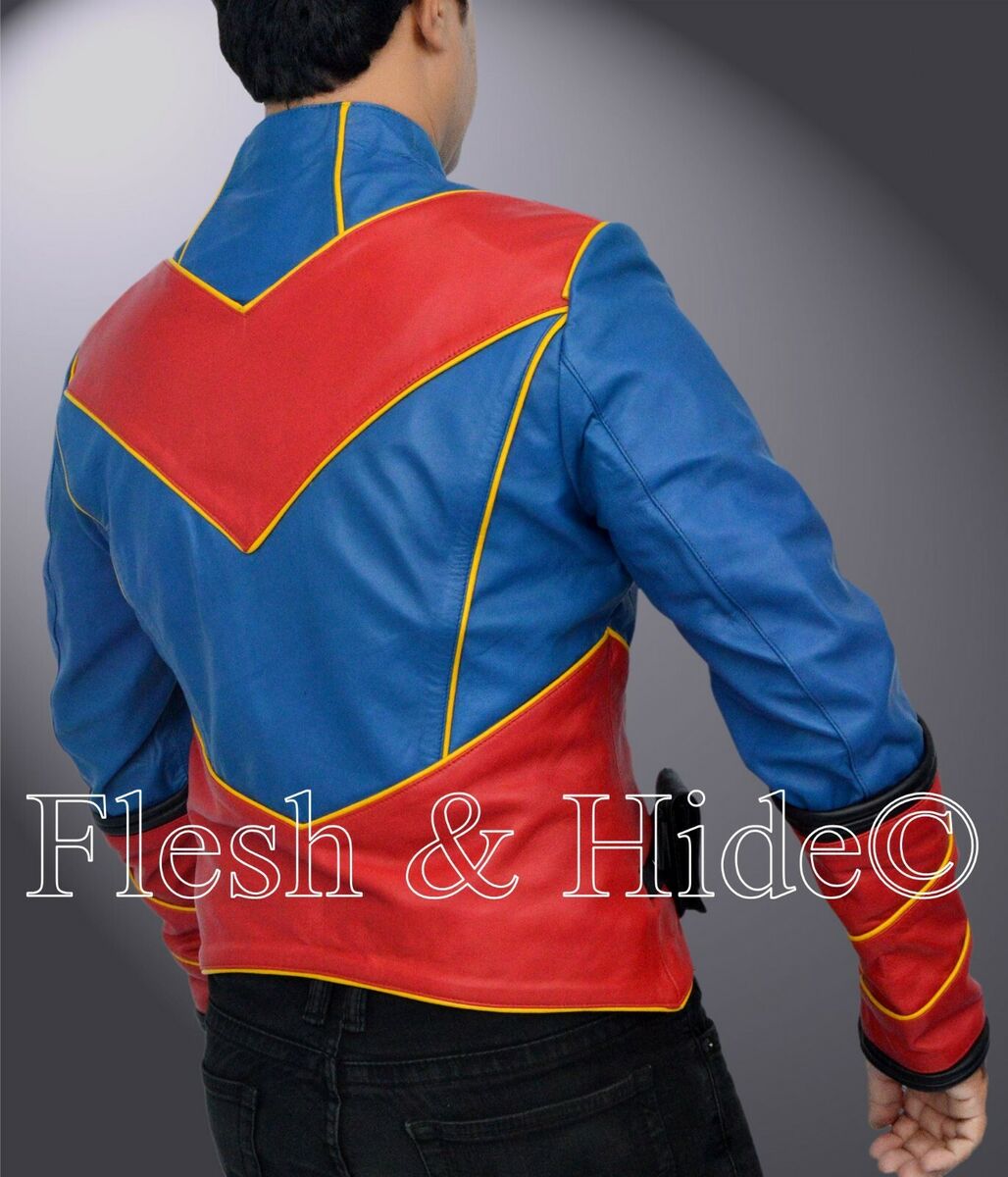 Ray Manchester Captain Man Costume Leather Jacket - Vintage Jacket