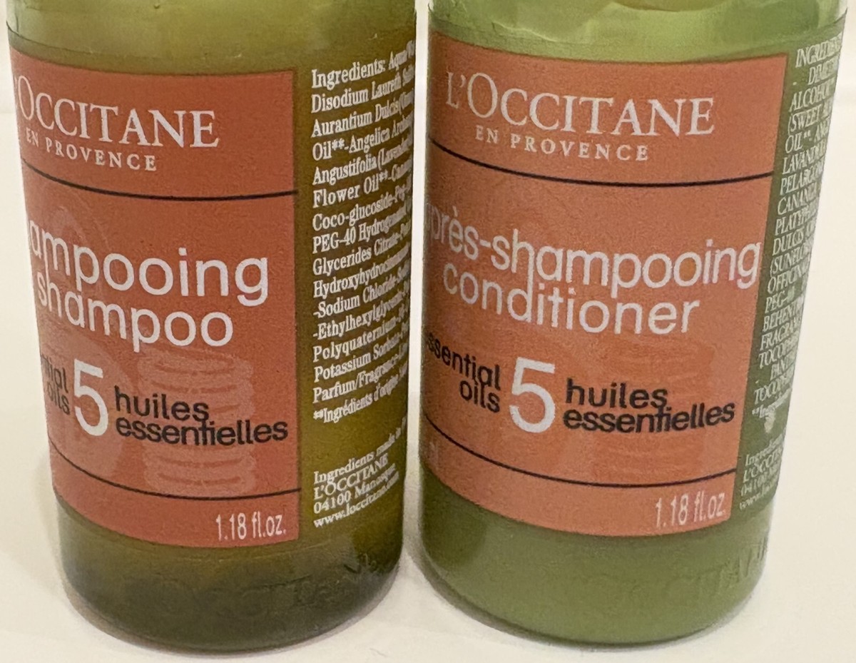 L'Occitane - 5 Essential Oils Shampoo & Conditioner Travel Size | eBay