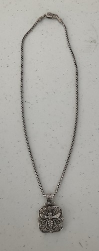 FANTASTIC KONSTANTINO STERLING SILVER BEE NECTAR LOCKET PENDANT+20IN CHAIN! - Picture 14 of 16