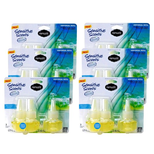 6x Renuzit Pure Ocean Breeze Air Freshener (18x Refills) Fits Airwick