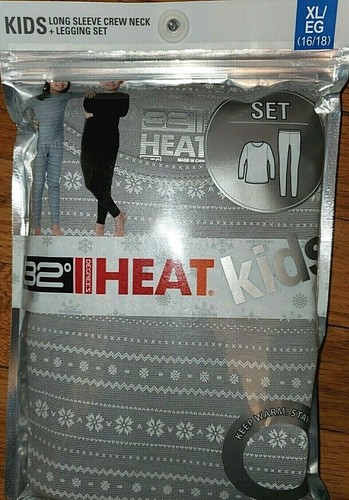 32 Degrees Weatherproof Heat Kids Long Sleeve Crew Neck + Legging Set - Picture 5 of 9