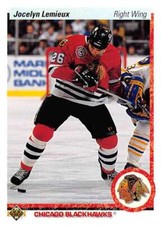 1990-91 Upper Deck Hockey  #544 Jocelyn Lemieux  Chicago Blackhawks 