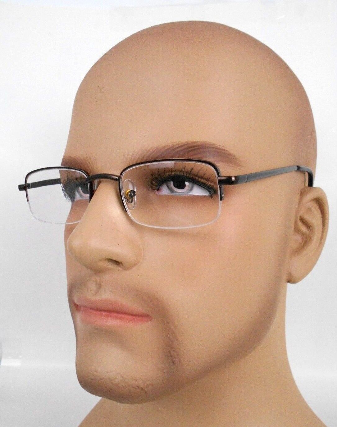 READING GLASSES EYEGLASSES ESSENTIALS HARRISON BROWN HALF FRAME (#1022)