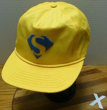 VINTAGE USA MADE "S" HAT SUPERMAN?? SAFEWAY?? YELLOW VERY GOOD CONDITION