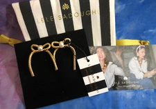 LELE SADOUGHI  14Kt Gold Plated Bowknot Pearl Stud Earring NWT & Gift Pouch