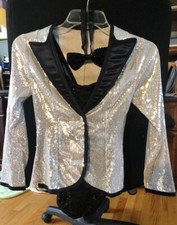 3 Piece Dance Costume includes jacket and bowtie - Art Stone - Size Large Child