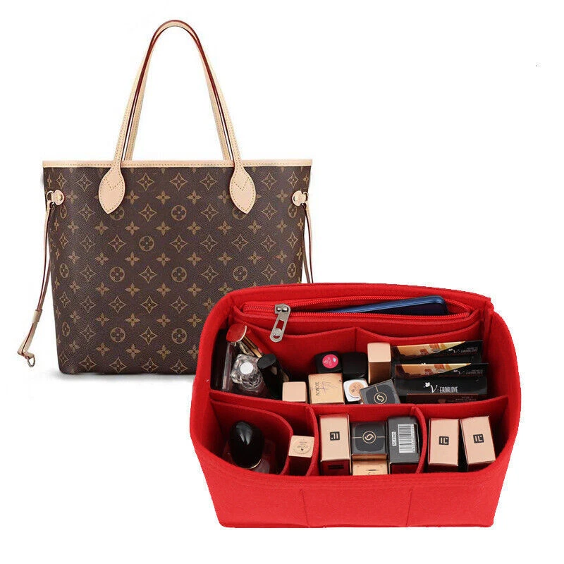 LV Louis Vuitton Neverfull MM Base Shaper Tote Handbag