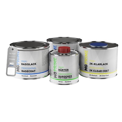 Autolack Dose Set für Ford 7VTAWWA PN3GZ0 Frozen White Solid Frost Weiss 1,75L