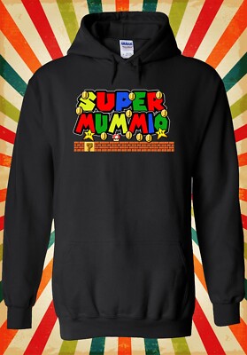Super Mummio Muttertag Geschenk cool Herren Damen Unisex Top Hoodie Sweatshirt 3033