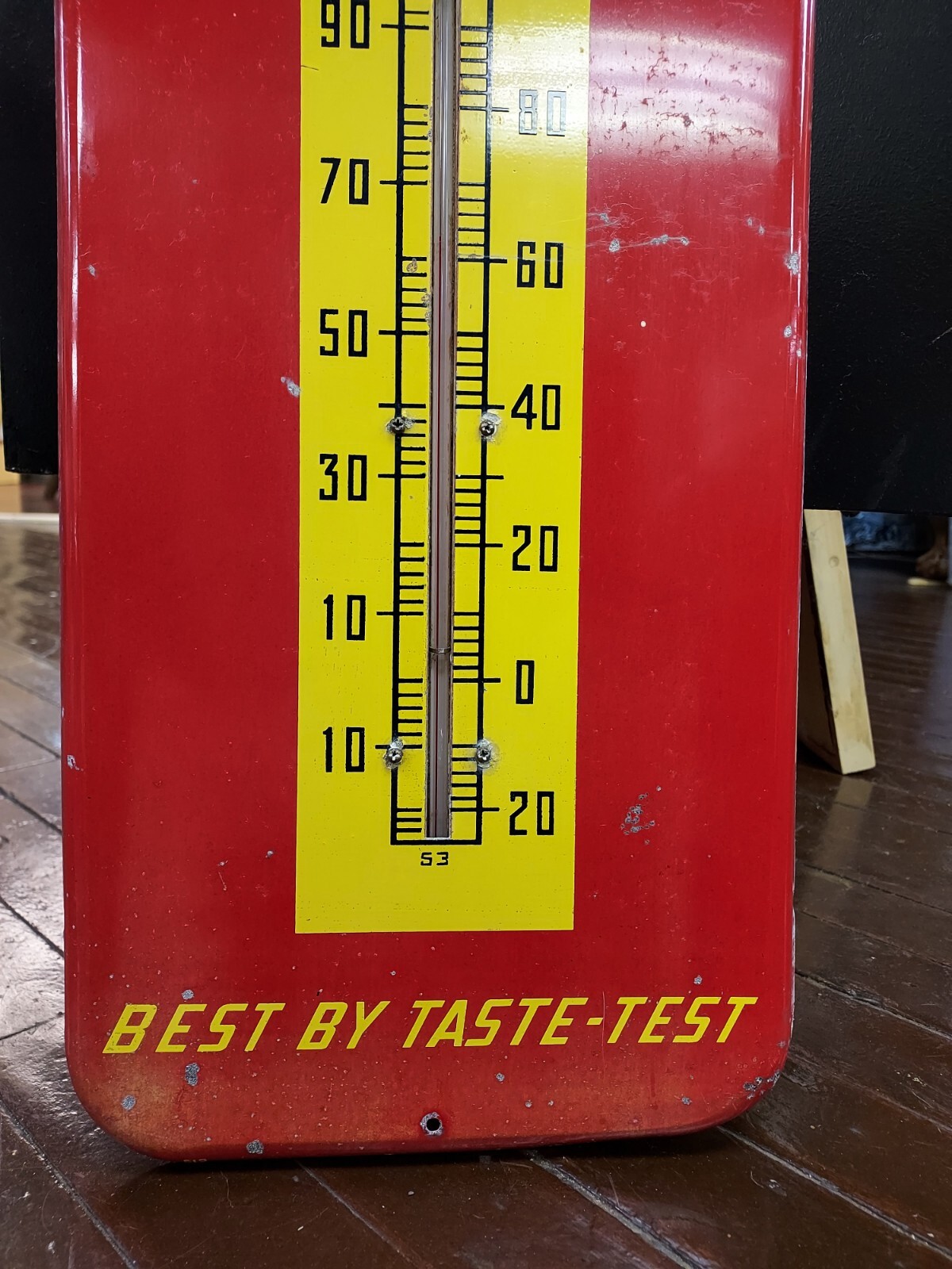 Vintage 1954 ROYAL CROWN COLA Thermometer Sign Mercantile Advertising