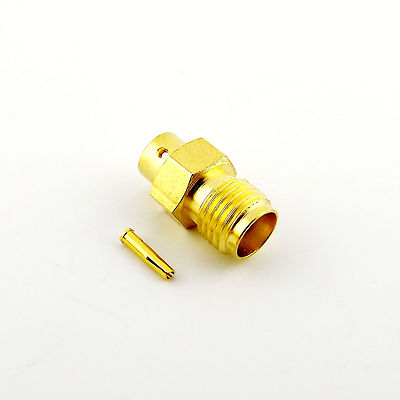 10pcs RF Connector SMA Female Jack Solder for Semi-rigid RG402 0.141'' Cable