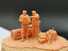 1/72 World War II Scene Soviet soldiers dressed winter Model Unpainted Resin