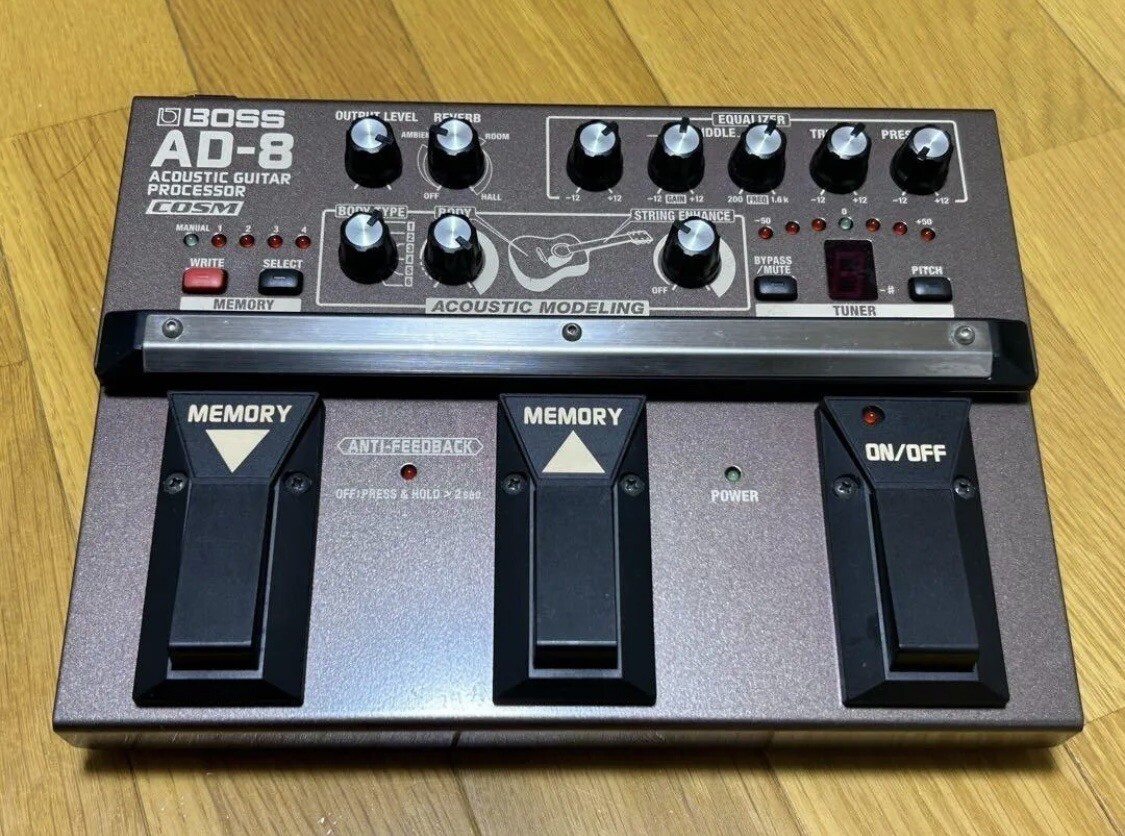 Boss AD-8 ACOUSTIC GUITAR PROCESSOR Guitar Effect Pedal Used