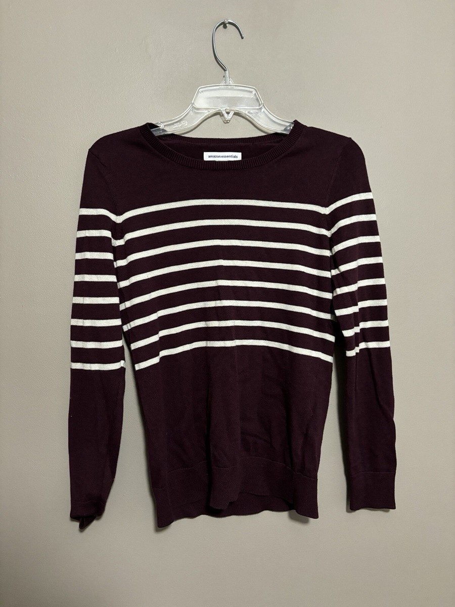 Amazon Essentials Women's Lightweight Crewneck Sweater Striped