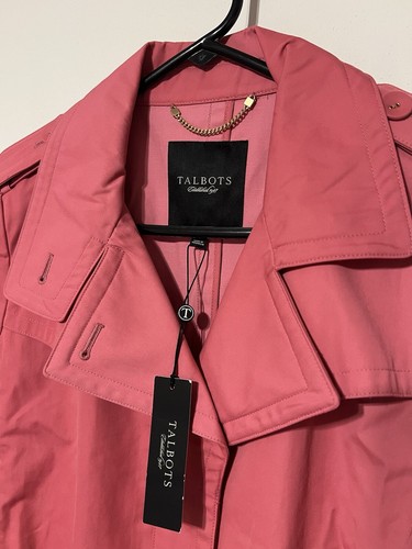 NWT Talbots Size 4 Women’s Pink Belted Trench coat