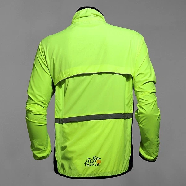 NUEVO Moda Ciclismo Bicicleta BICICLETA Abrigo A Prueba de Viento Manga Larga Jersey Chaqueta Verde Foto 3 de 4