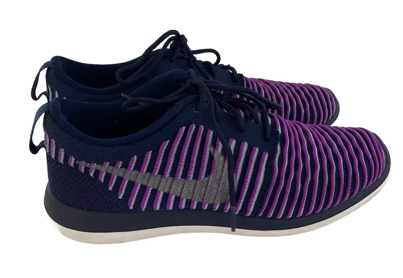 Sneakers sportive a righe Nike Roshe Run FlyKnit taglia US 6Y donna 844620 500