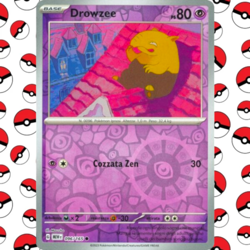 Drowzee Reverse Holo Pokémon 151 Italiano 096/165  ( -5 EUR OGNI 15) - Zdjęcie 1 z 1