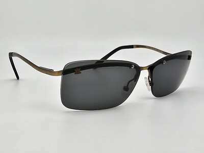 Celine SC1007 Col. S29 Brushed Bronze Frame Grey Lens Rimless Sunglasses Italy