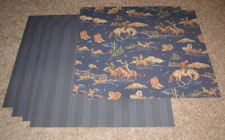 K&Company 12x12 Single Sided Flat Papers(6) ~ Cowboy Images/Cowboy Stripe.