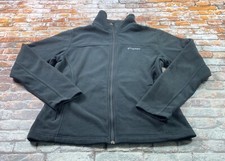 Columbia Jacket Ladies M Black Fleece Full Zip Sweater Hiking Outdoor Womens